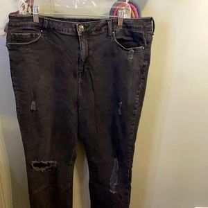 High rise black skinny jeans